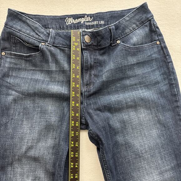 Wrangler Jeans Women Size 13/14 x 32 Straight Leg Western Rodeo Dark Wash Denim - Picture 7 of 12